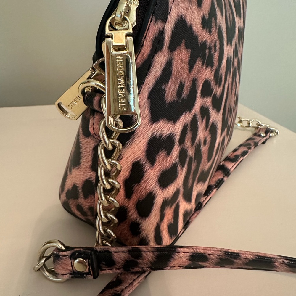 Steve Madden Cheetah Print Dome Crossbody Satchel - image 4